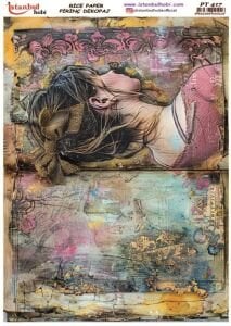 Pirinç Dekopaj Kağıdı 30x42cm PT-417 Kadın