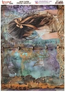 Pirinç Dekopaj Kağıdı 30x42cm PT-424 Kadın