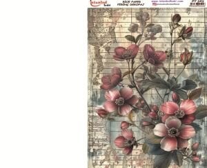 Pirinç Dekopaj Kağıdı 30x42cm PT-565 Çiçekler