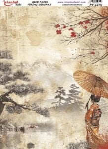 Pirinç Dekopaj Kağıdı 30x42cm PT-3475 Uzak Doğu