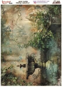 Pirinç Dekopaj Kağıdı 30x42cm PT-359 Vintage