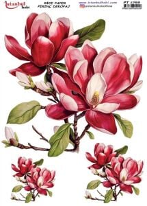 Pirinç Dekopaj Kağıdı 30x42cm PT-1766 Çiçekler