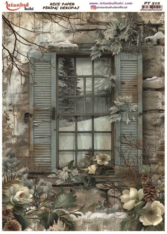 Pirinç Dekopaj Kağıdı 30x42cm PT-512 Pencere