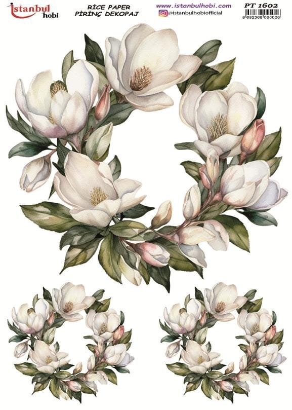 Pirinç Dekopaj Kağıdı 30x42cm PT-1602 Çiçek