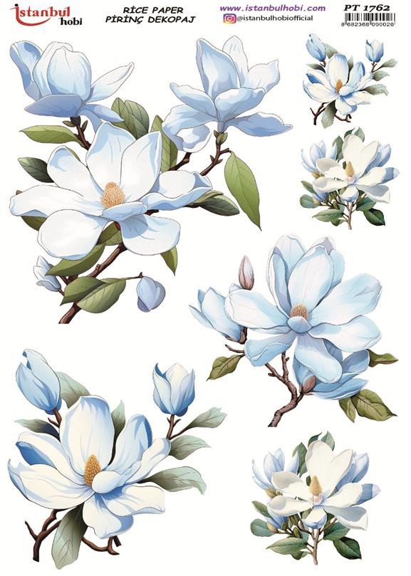 Pirinç Dekopaj Kağıdı 30x42cm PT-1762 Çiçek