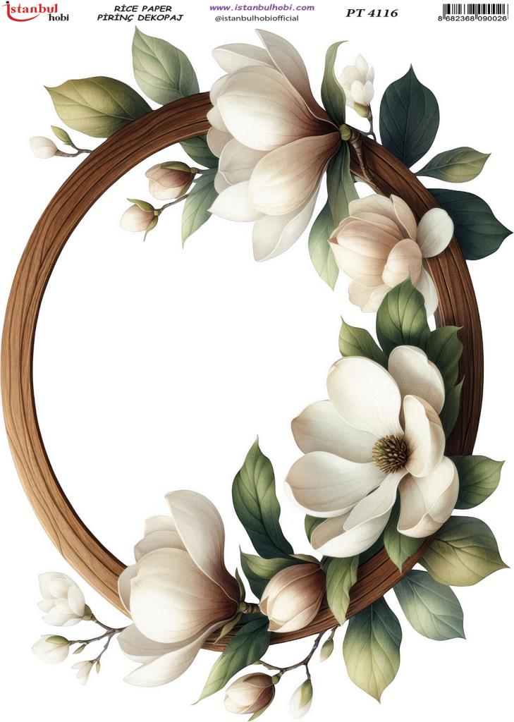 Pirinç Dekopaj Kağıdı 30x42cm PT-4116 Çiçek