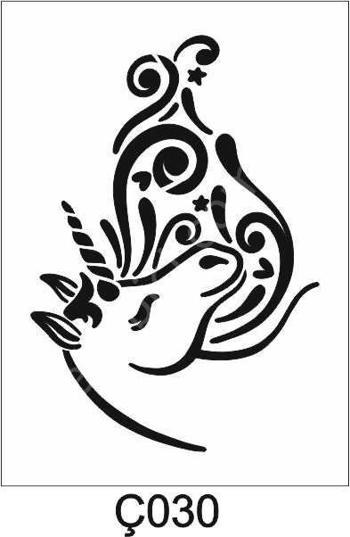 Çocuk Desen Stencil Şablon (21x30) Ç-030