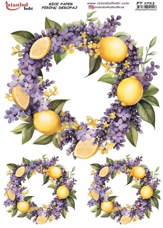 Pirinç Dekopaj Kağıdı 30x42cm PT-1723 Çiçek