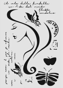 Mix Media Stencil Şablon (21x30) Mix-035