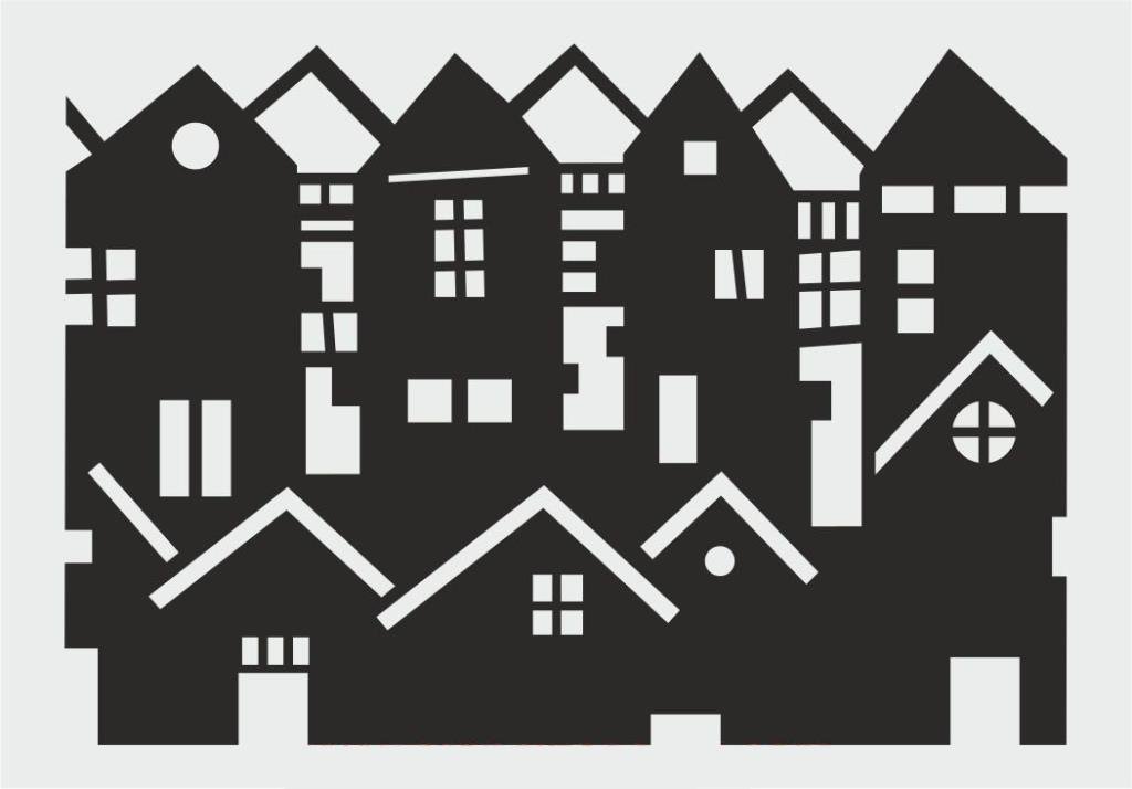 Diğer Karışık Desenler Stencil Şablon (21x30) S-183