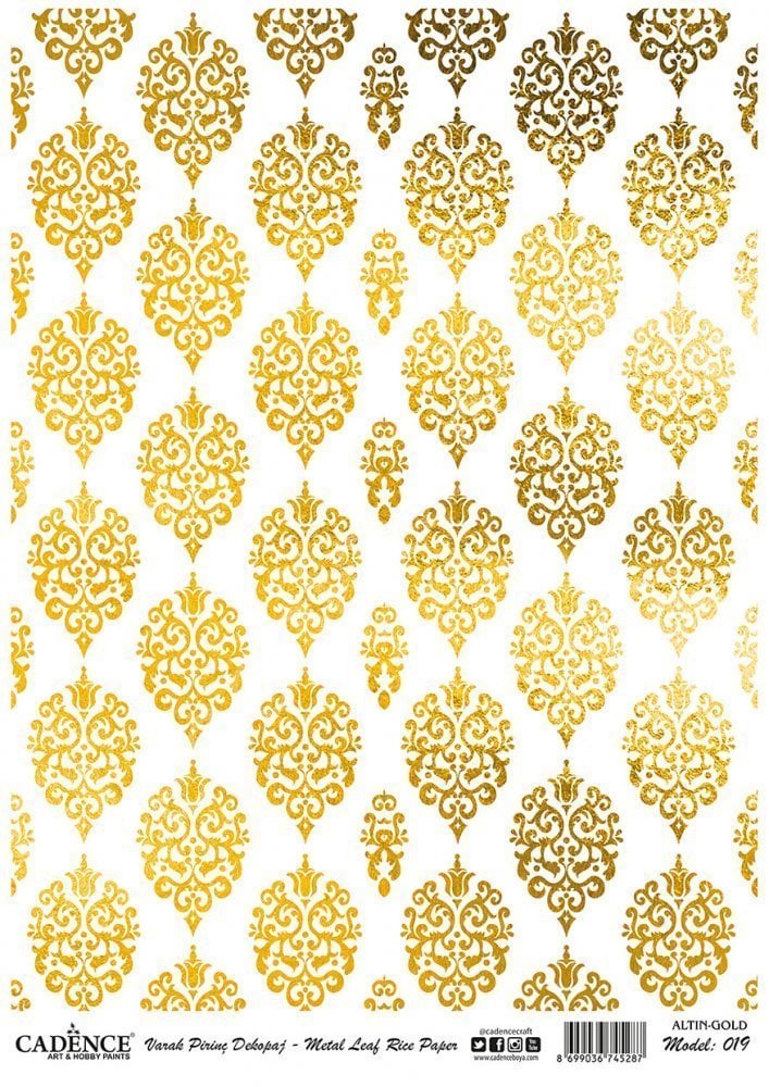 Cadence Altın Varak Pirinç Dekoapaj Kağıdı - Model 19