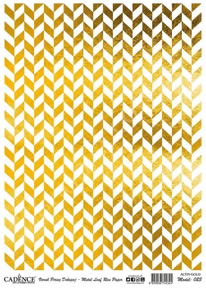 Cadence Altın Varak Pirinç Dekoapaj Kağıdı - Model 23