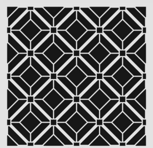 Ardışık Desen Stencil Şablon (40x40) R-052