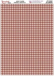 Pirinç Dekopaj Kağıdı 30x42cm PT-806 Damalı
