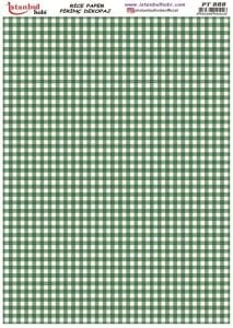 Pirinç Dekopaj Kağıdı 30x42cm PT-888 Damalı