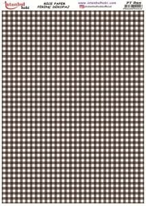Pirinç Dekopaj Kağıdı 30x42cm PT-895 Damalı