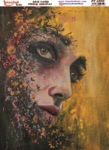 Pirinç Dekopaj Kağıdı 30x42cm PT-2866 Kadın