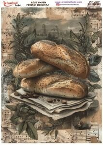 Pirinç Dekopaj Kağıdı 30x42cm PT-497 Ekmek