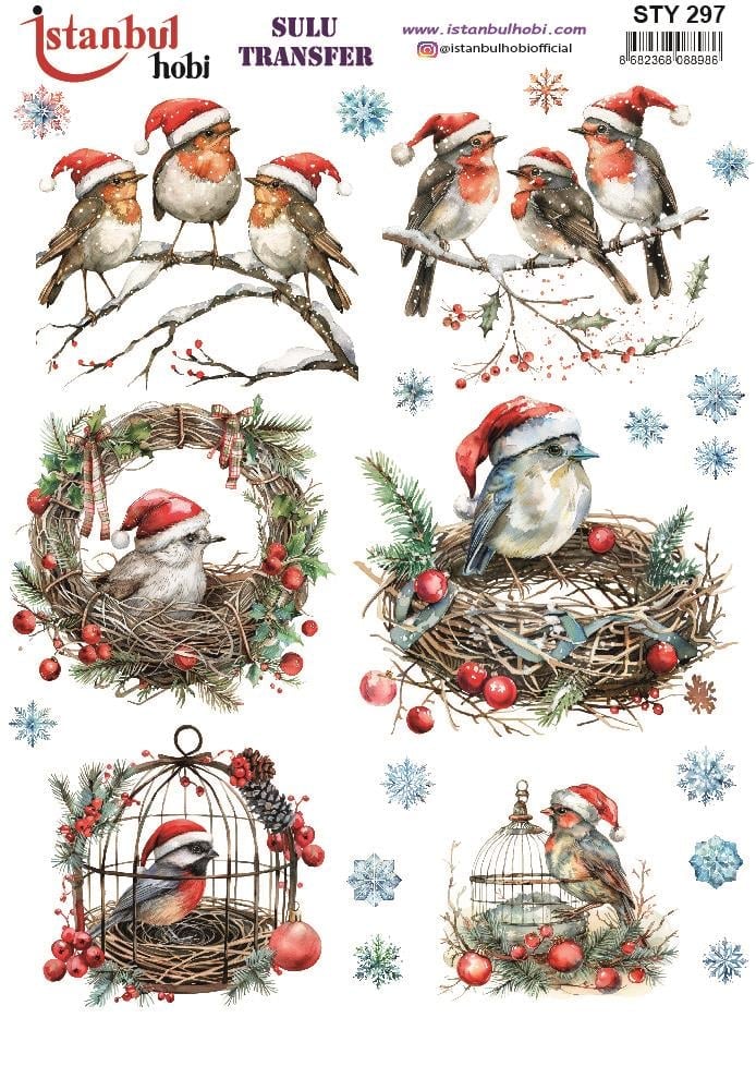 Yılbaşı Sulu Transfer 25x35cm STY297