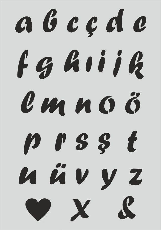 Yazı Desenler Stencil Şablon (21x30) YZ-319