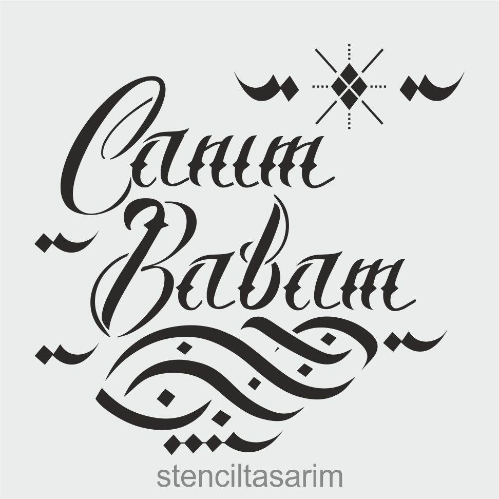 Yazı Desenler Stencil Şablon (25x25) YZ-320