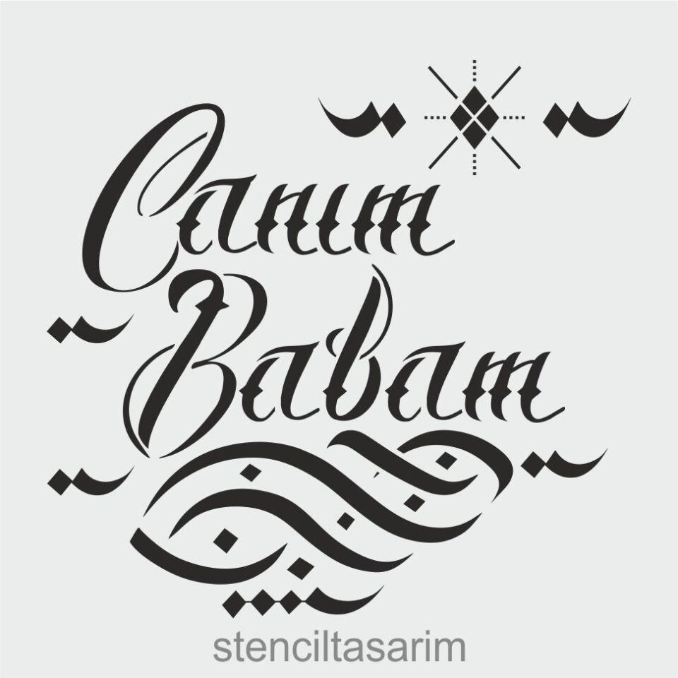 Yazı Desenler Stencil Şablon (25x25) YZ-320