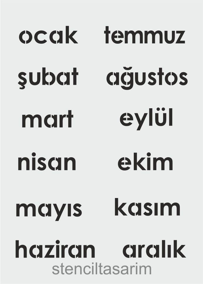 Yazı Desenler Stencil Şablon (21x30) YZ-321