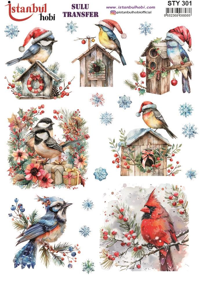 Yılbaşı Sulu Transfer 25x35cm STY301