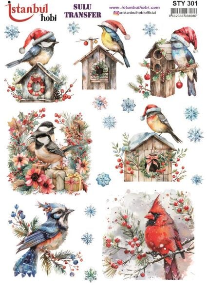 Yılbaşı Sulu Transfer 25x35cm STY301