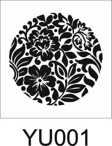 Yuvarlak Desenler Stencil Şablon (25x25) YU-001