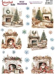 Yılbaşı Sulu Transfer 25x35cm STY302