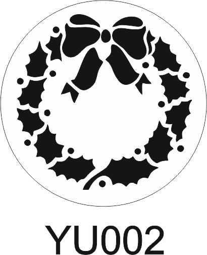 Yuvarlak Desenler Stencil Şablon (25x25) YU-002