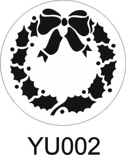 Yuvarlak Desenler Stencil Şablon (25x25) YU-002