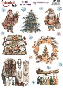Yılbaşı Sulu Transfer 25x35cm STY303