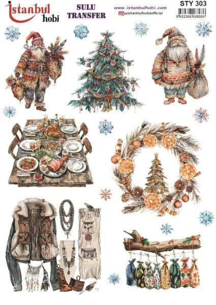 Yılbaşı Sulu Transfer 25x35cm STY303