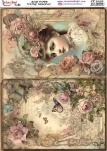 Pirinç Dekopaj Kağıdı 30x42cm PT-2032 Kadın