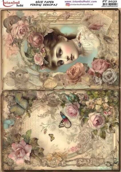 Pirinç Dekopaj Kağıdı 30x42cm PT-2032 Kadın