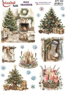 Yılbaşı Sulu Transfer 25x35cm STY304
