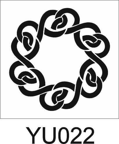 Yuvarlak Desenler Stencil Şablon (25x25) YU-022