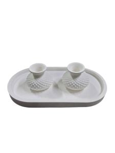 Tabaklı Vazo Seti 18x9,5cm