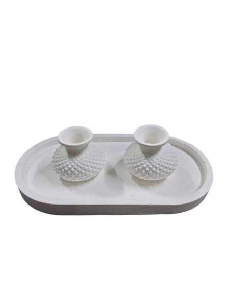 Tabaklı Vazo Seti 18x9,5cm