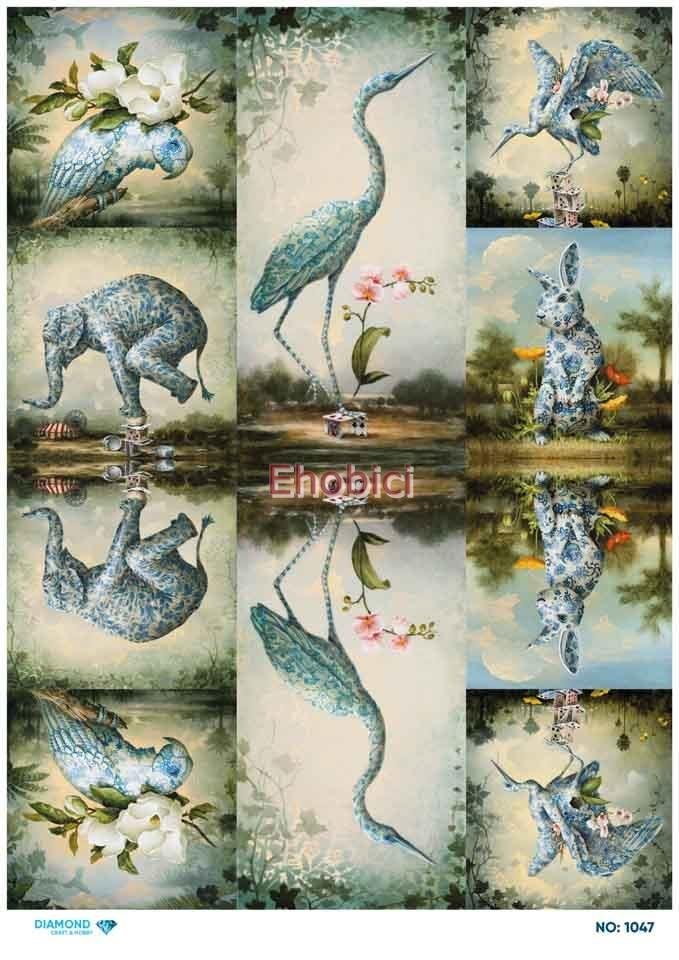 Diamond Pirinç Dekopaj Kağıdı - 1047