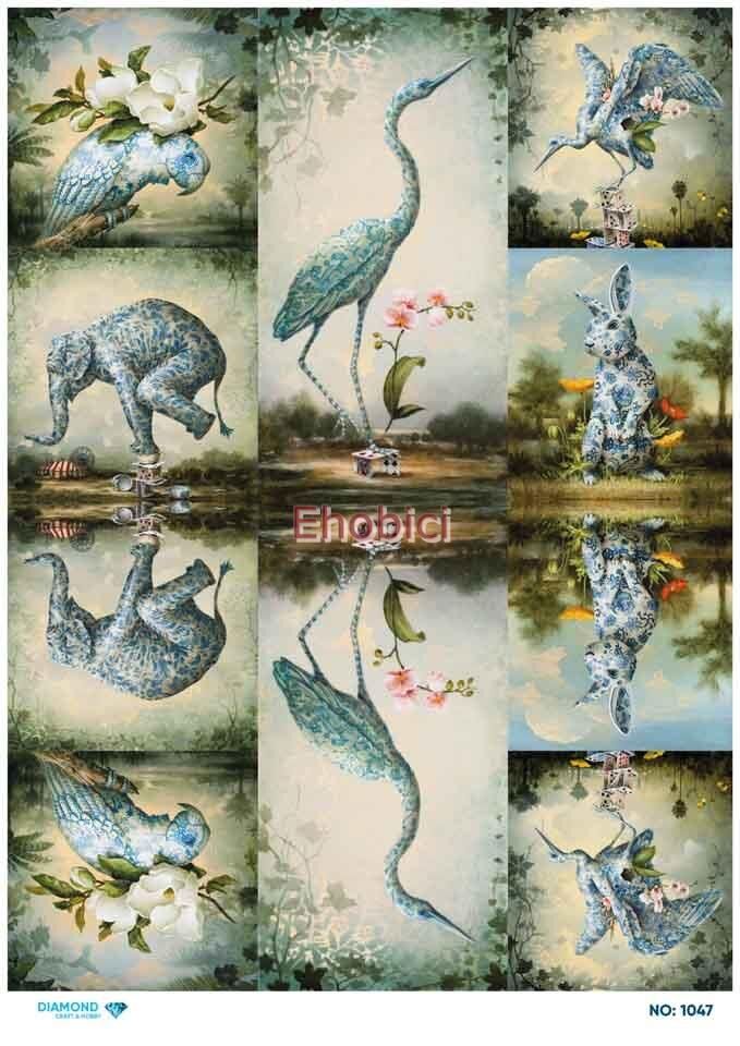 Diamond Pirinç Dekopaj Kağıdı - 1047