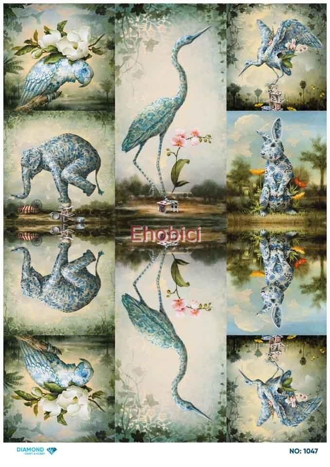 Diamond Pirinç Dekopaj Kağıdı - 1047