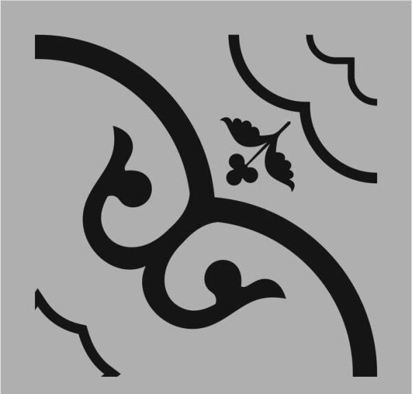 Kare ve Fayans Desenler Stencil Şablon (20x20) KA-079