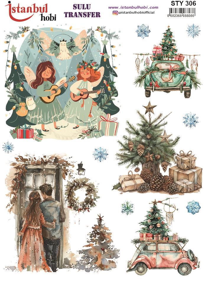 Yılbaşı Sulu Transfer 25x35cm STY306