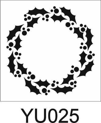 Yuvarlak Desenler Stencil Şablon (25x25) YU-025