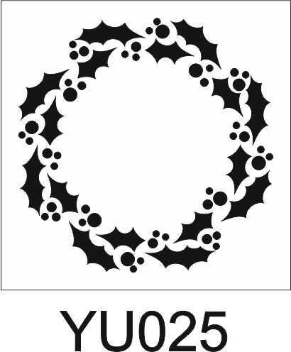 Yuvarlak Desenler Stencil Şablon (25x25) YU-025