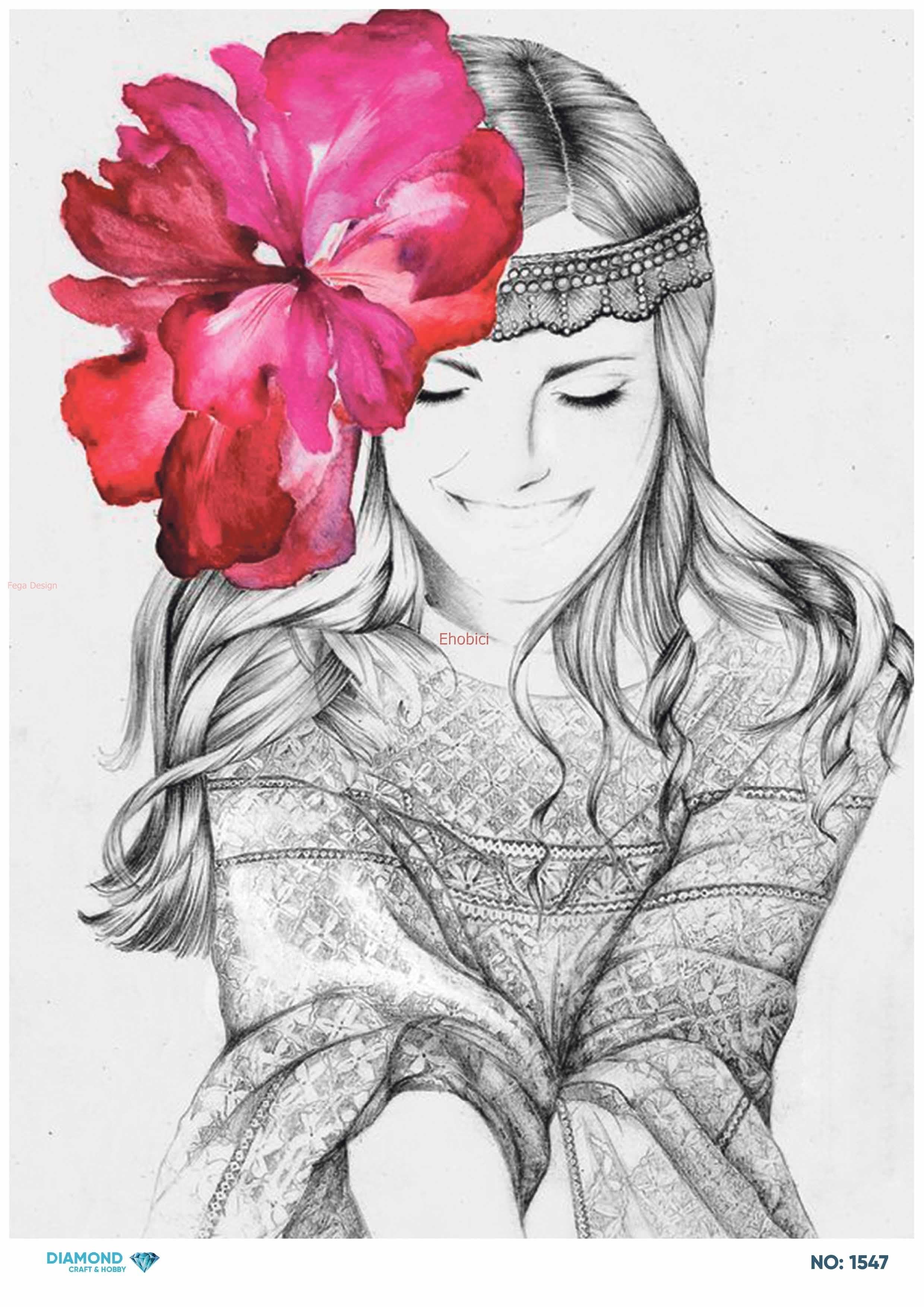 Diamond Pirinç Dekopaj Kağıdı - 1547