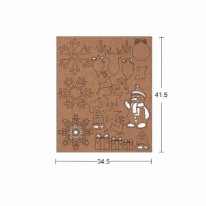 Ahşap Yeniyıl Süsleri Set F-814